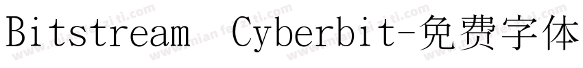 Bitstream Cyberbit字体转换